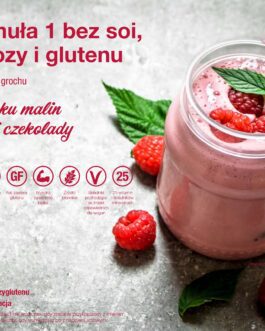 Koktajl odżywczy antyalergiczny smak malin i białej czekolady 500 g