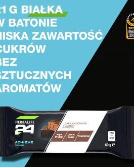 Batony proteinowe H24 Achieve o smaku gorzkiej czekolady (6 x 60 g)